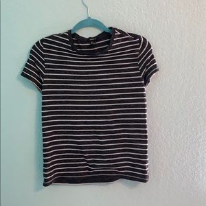 Forever 21 black/white striped top